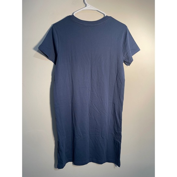 Pact Organic Cotton Tee Dress in French Navy Size Small Granola Girl Casual - Picture 6 of 10